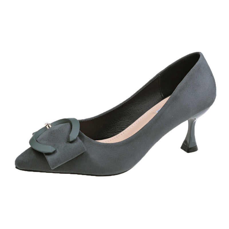 Fashion Pointed Shallow Mouth Ladies Single Stiletto Heel Women's Shoes