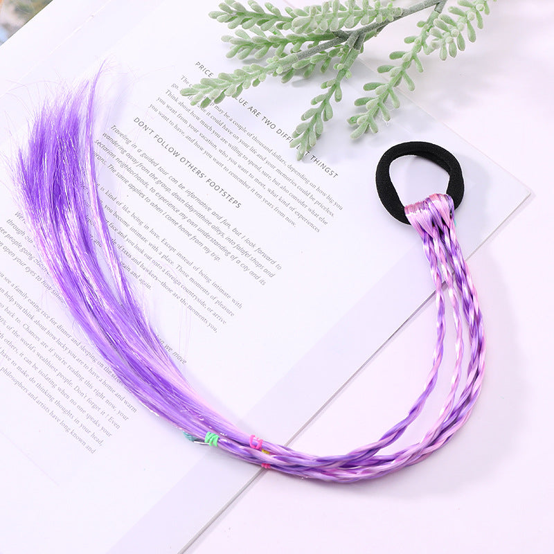 Princess Fashion Girl Wig With Braid Hair Ring Headdress For Children