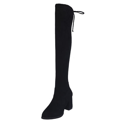 Women's Fashion Elastic Autumn High-heeled Boots