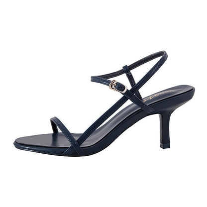 Women's Metal Decorative Stiletto Side Hollow Sandals