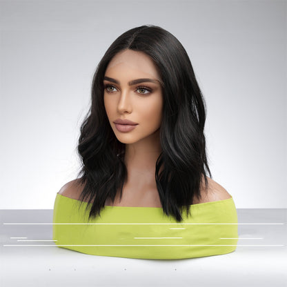 Medium Gradient White Shoulder-length Short Straight Hair Wig