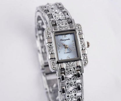 Roman Style Watch Square Diamond-studded Steel Watch 68 Movement Watch