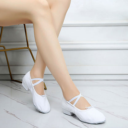 Canvas soft sole dance shoes
