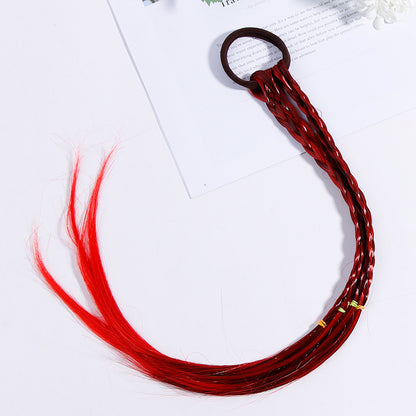 Princess Fashion Girl Wig With Braid Hair Ring Headdress For Children