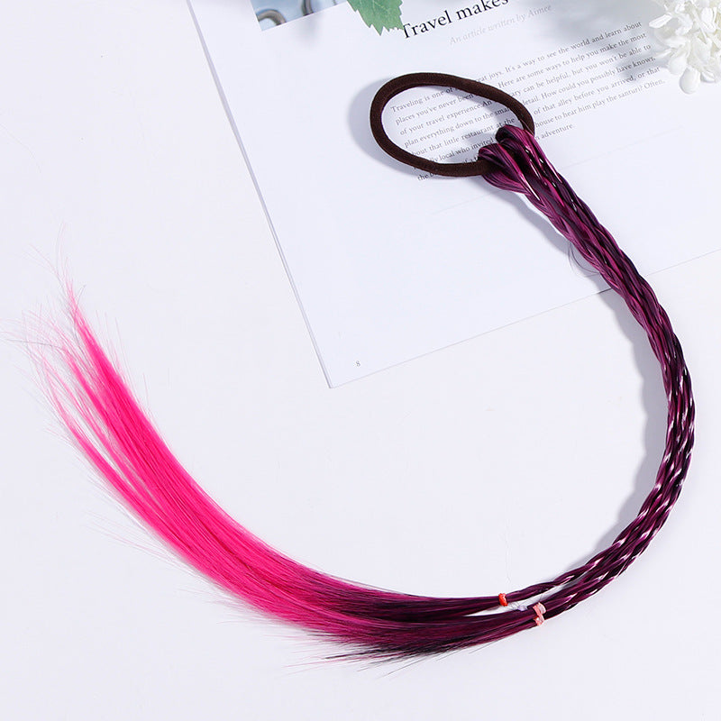 Princess Fashion Girl Wig With Braid Hair Ring Headdress For Children