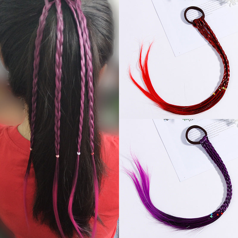 Princess Fashion Girl Wig With Braid Hair Ring Headdress For Children