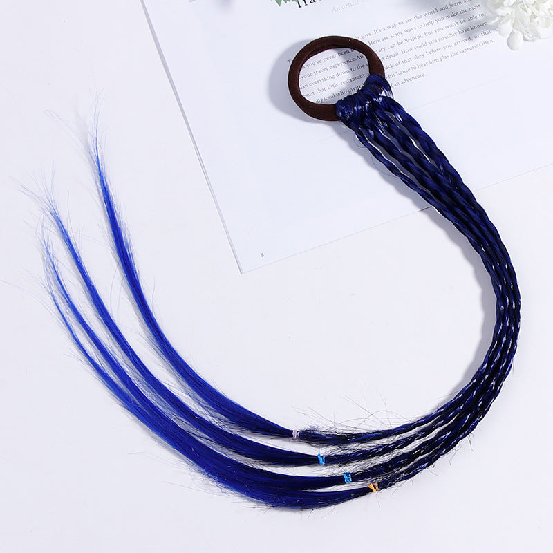 Princess Fashion Girl Wig With Braid Hair Ring Headdress For Children
