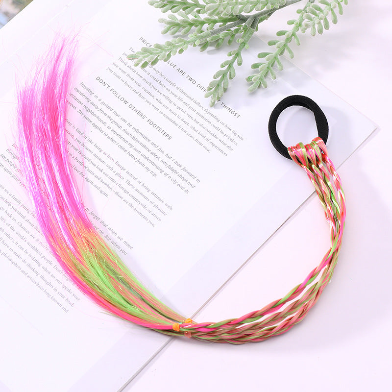 Princess Fashion Girl Wig With Braid Hair Ring Headdress For Children