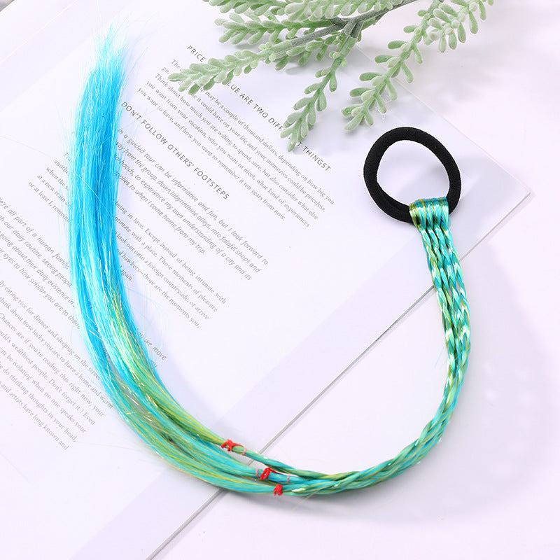 Princess Fashion Girl Wig With Braid Hair Ring Headdress For Children