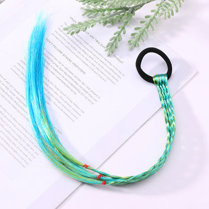 Princess Fashion Girl Wig With Braid Hair Ring Headdress For Children