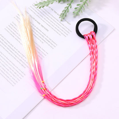 Princess Fashion Girl Wig With Braid Hair Ring Headdress For Children