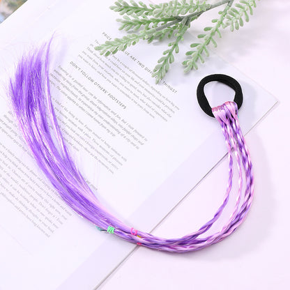 Princess Fashion Girl Wig With Braid Hair Ring Headdress For Children