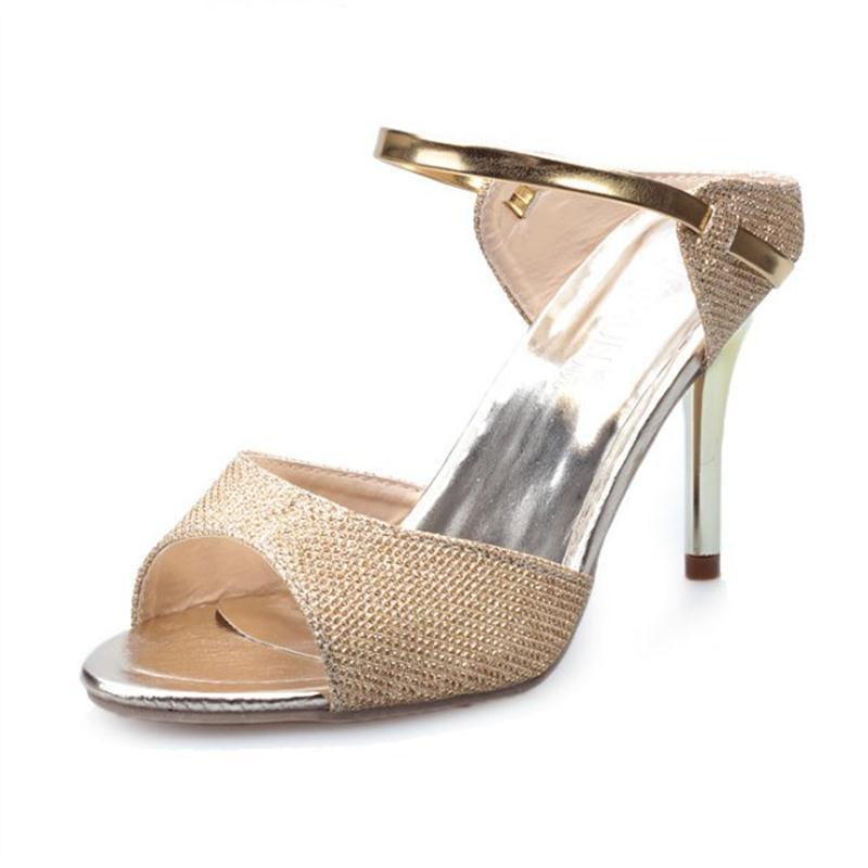 Korean version of the summer fashion word with fish mouth sandals Korean version of the nightclub toe ladies stiletto heels