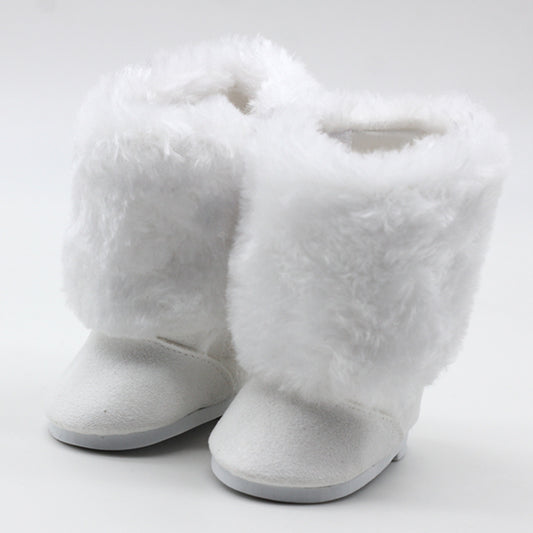 AliExpress Doll Fur Boots 18 Inch American Girl Shoes Factory Direct Snow Cotton Boots In Stock