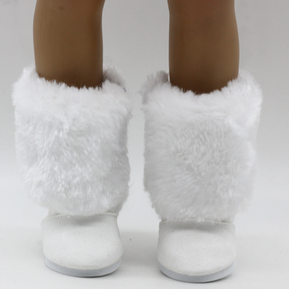AliExpress Doll Fur Boots 18 Inch American Girl Shoes Factory Direct Snow Cotton Boots In Stock