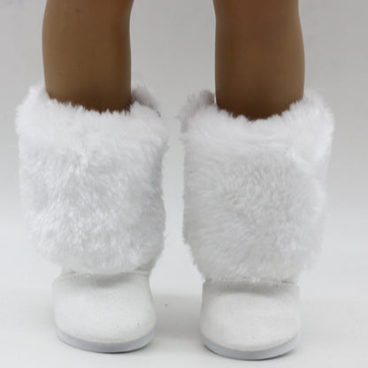 AliExpress Doll Fur Boots 18 Inch American Girl Shoes Factory Direct Snow Cotton Boots In Stock