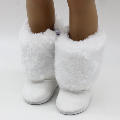 AliExpress Doll Fur Boots 18 Inch American Girl Shoes Factory Direct Snow Cotton Boots In Stock