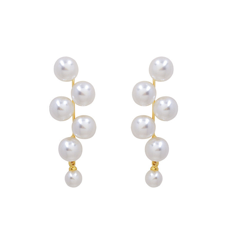 Gentle Pearl Earrings Net Celebrity Earrings Niche Design Sense Fashion Earrings Female Temperament Long Section