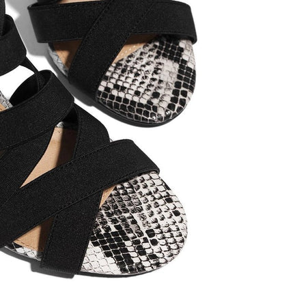 Large Size Stiletto PU Sleeve Rubber One-word Buckle High Heel Toe