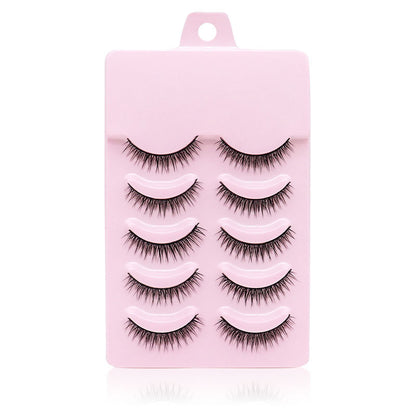 Natural Short Cross False Eyelashes Handmade Fake Eye Lashes Makeup USA