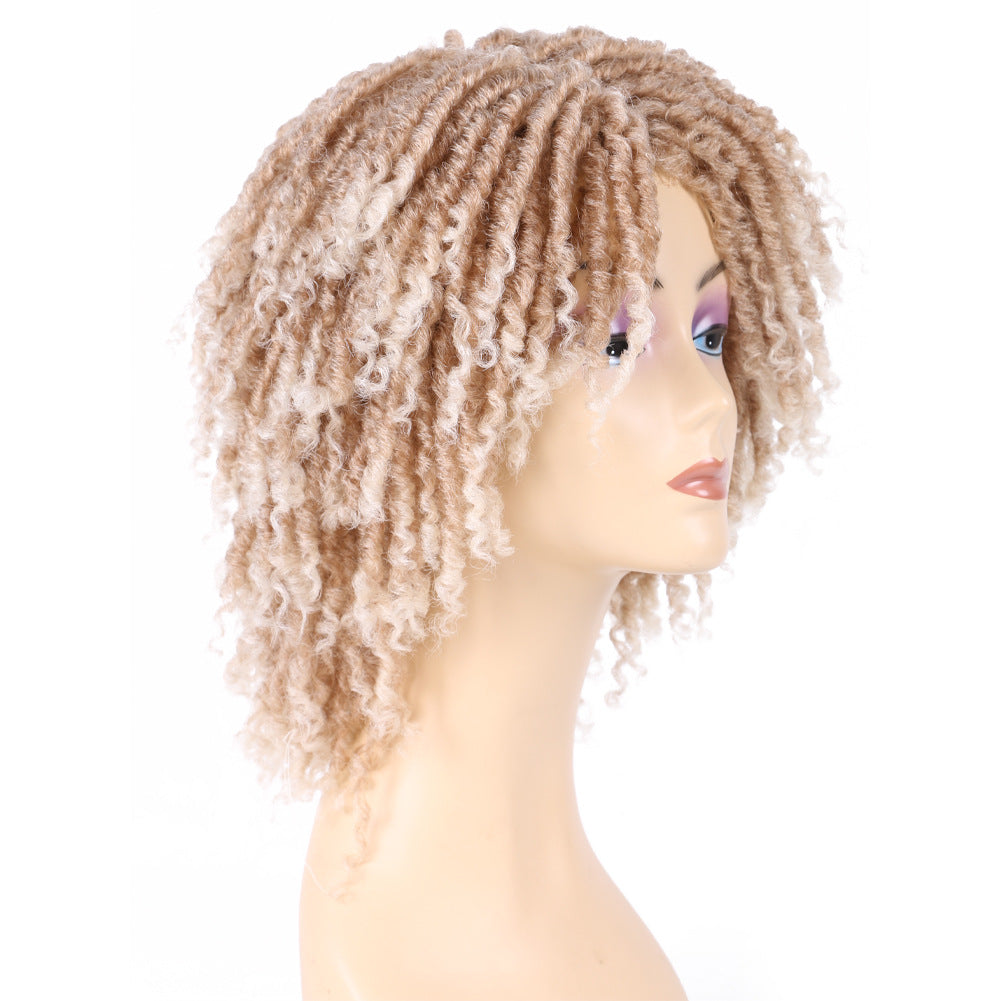 Dirty Braid Wig With Chemical Fiber Headgear
