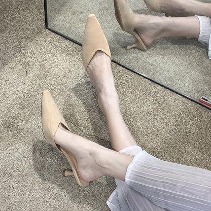 All-match Stiletto Pointed Sandals And Slippers To Wear Fashionable High Heels