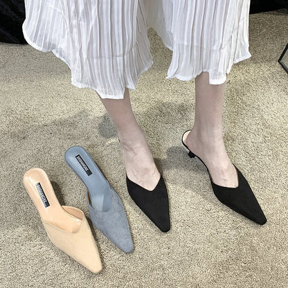All-match Stiletto Pointed Sandals And Slippers To Wear Fashionable High Heels