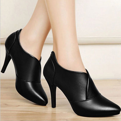 European And American Spring And Autumn New Stiletto Women'S Shoes Waterproof Platform High Heels Trendy All-Match