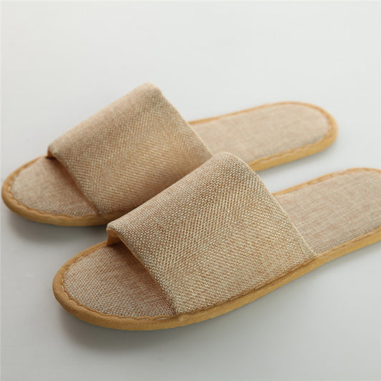 Hemp Simple Slippers Men Women Hotel Travel Spa Portable Folding House Disposable Home Guest Indoor Slippers Big Size