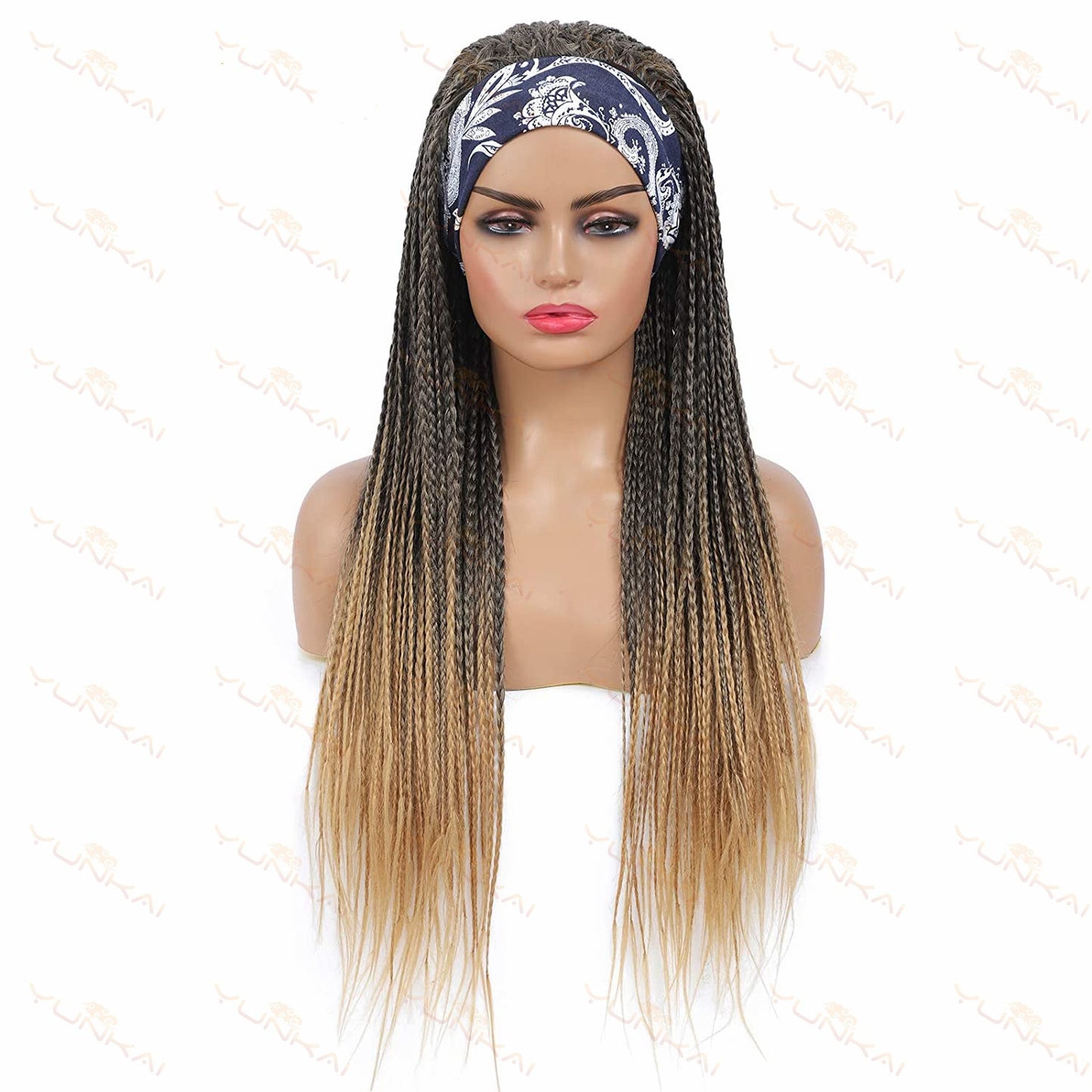 S Turban Wig Cover African Dirty Braid Hair Band Three-strand Braid Head Cover