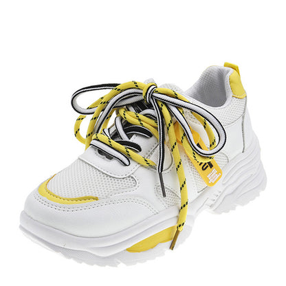 Platform sports white shoes