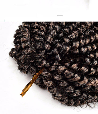 Chemical fiber wig small spring roll