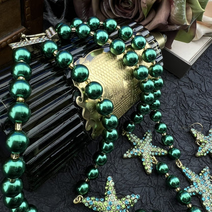 Retro Fashion Elegant Gentle Lady Style Full Five-pointed Star Pearl
