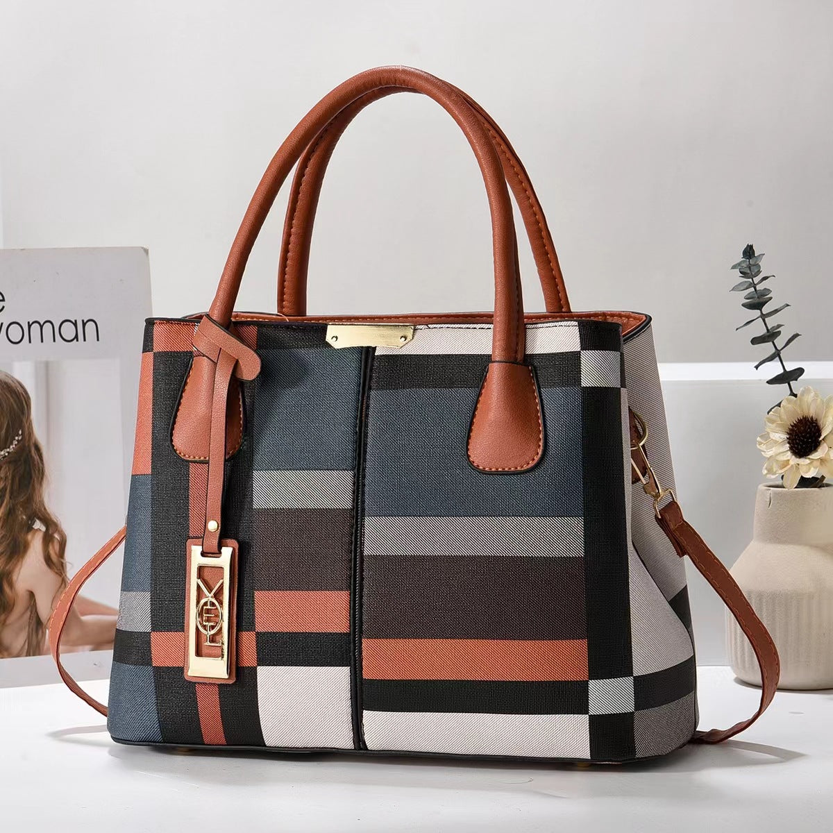 Fashion Handbag Mom Large Capacity Shoulder Bag