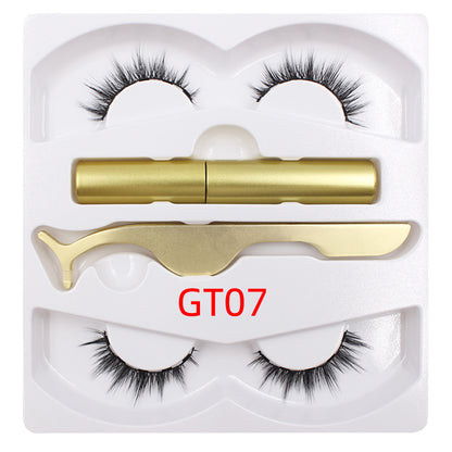 Magnetic Liquid Eyeliner & Magnetic False Eyelashes & Tweezer Set Waterproof Long Lasting Eyeliner False Eyelashes