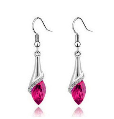New Angel Elf Earrings Necklace Bracelet Three-piece Austria Crystal Alloy Jewelry Set Wholesale