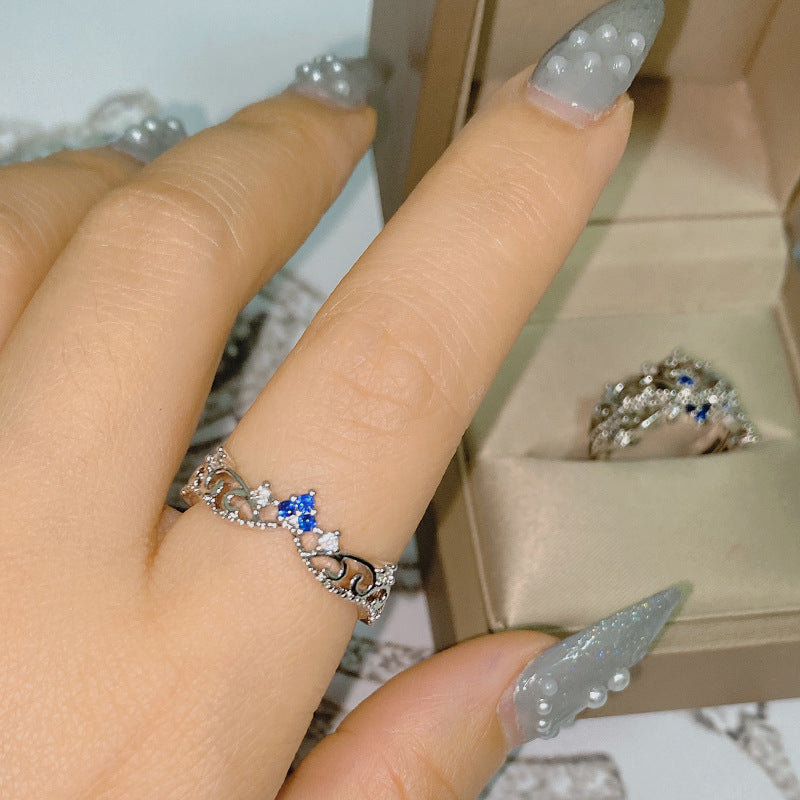 Medieval Wendy's Life Gentle Ocean Blue Girl Ring