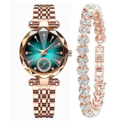 Women's Casual Simple Quartz Watch With Diamond