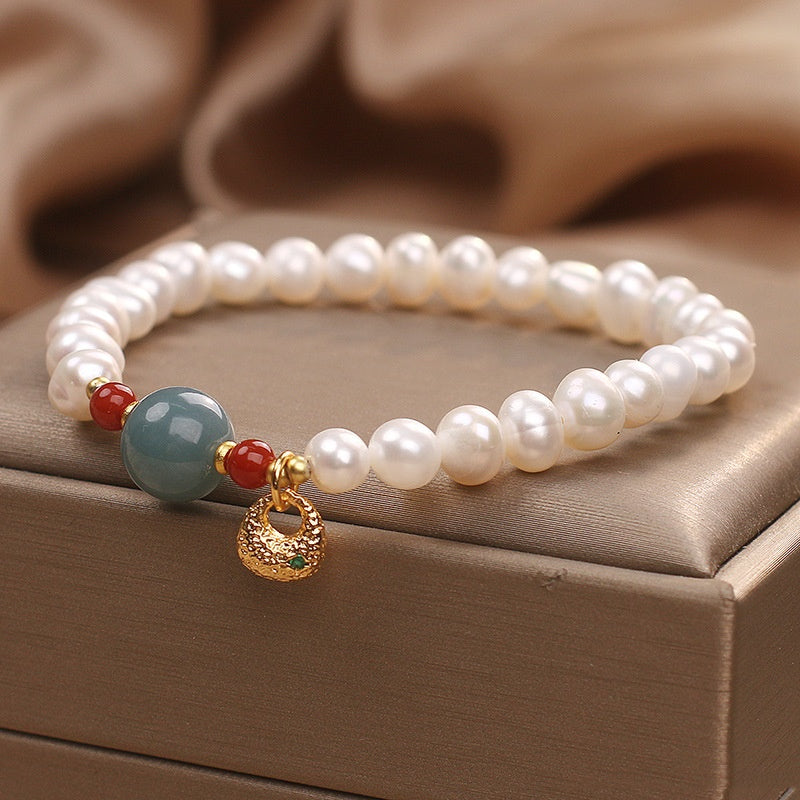 Freshwater Pearl Aquamarine Light Luxury Gentle Sweet