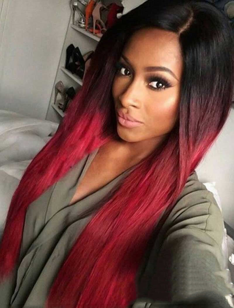 Medium And Large Scalp Dyed Gradual Long Straight Hair