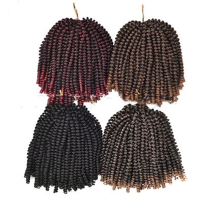 Chemical fiber wig small spring roll