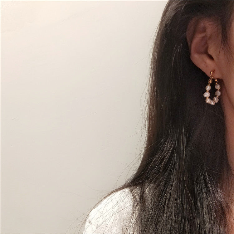 Korean Temperament, Gentle Pearl Earrings, High-end Sense Of Internet Celebrity