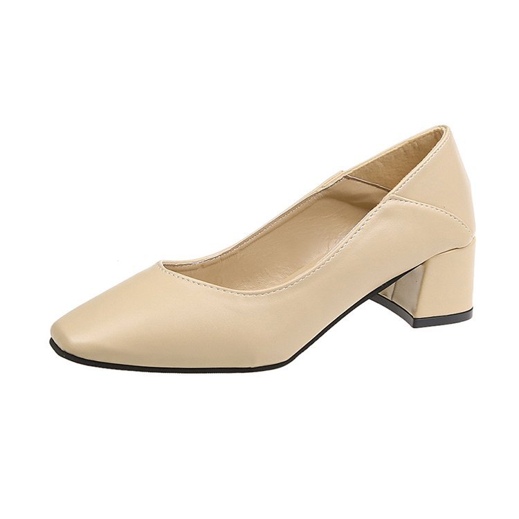 Mid-Heel Chunky Heel High Heels Square Toe