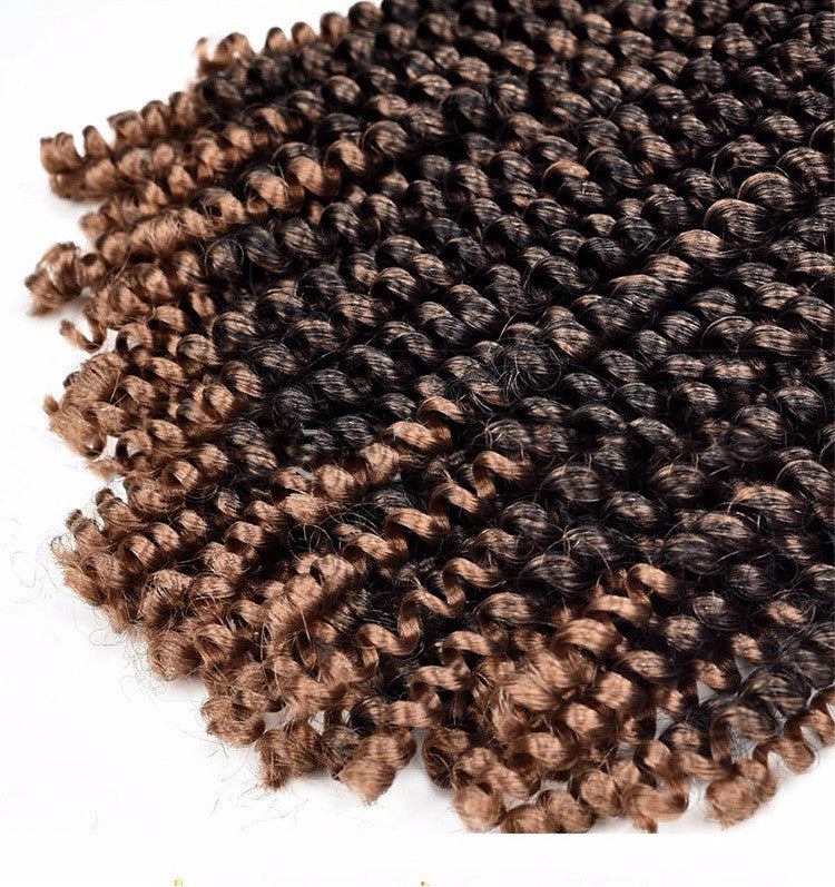 Chemical fiber wig small spring roll