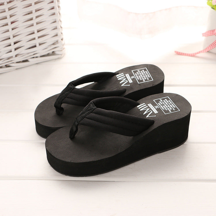 A new explosion of anti-skid cloth soled ladies summer FLIP FLOPS SANDALS are angle muffin candy color slippers