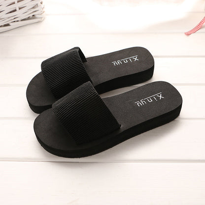 A new explosion of anti-skid cloth soled ladies summer FLIP FLOPS SANDALS are angle muffin candy color slippers