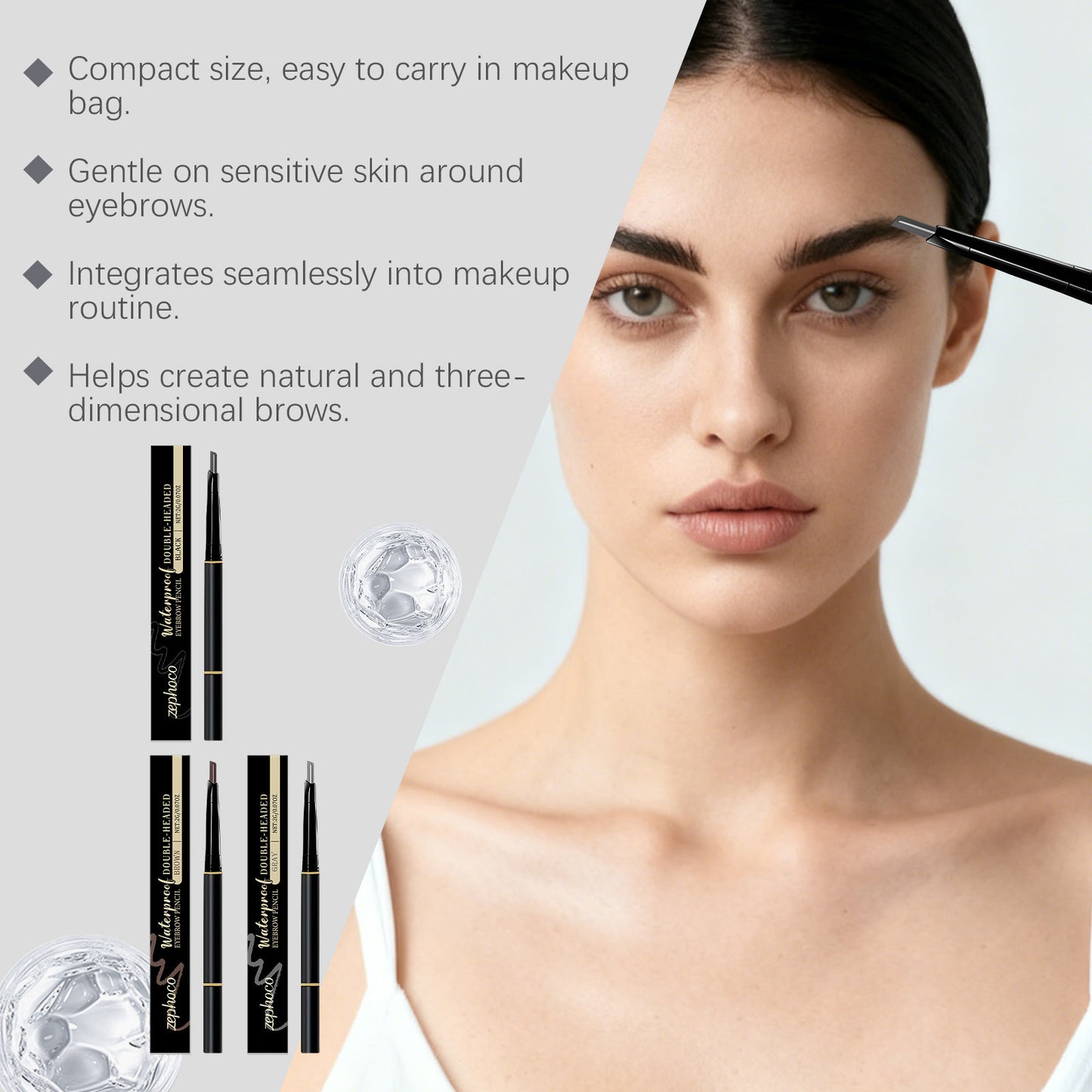 Double-ended Long-lasting Color-enhancing Eyebrow Pencil