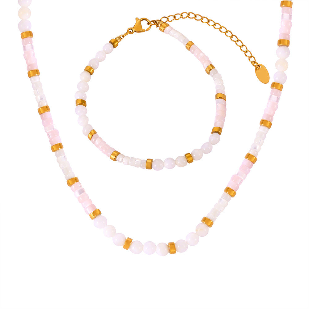 French Elegance Gentle Casual Style Jewelry Shell Beaded Design Sense