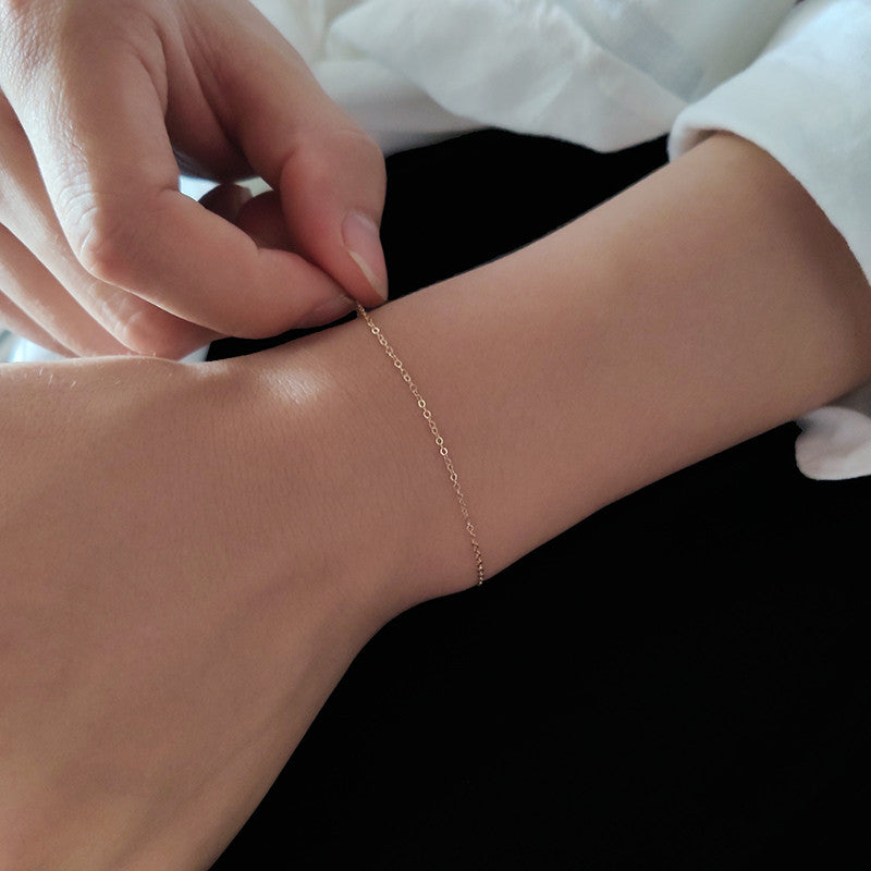 14K Gold Slim  Gentle Pigmented Bracelet