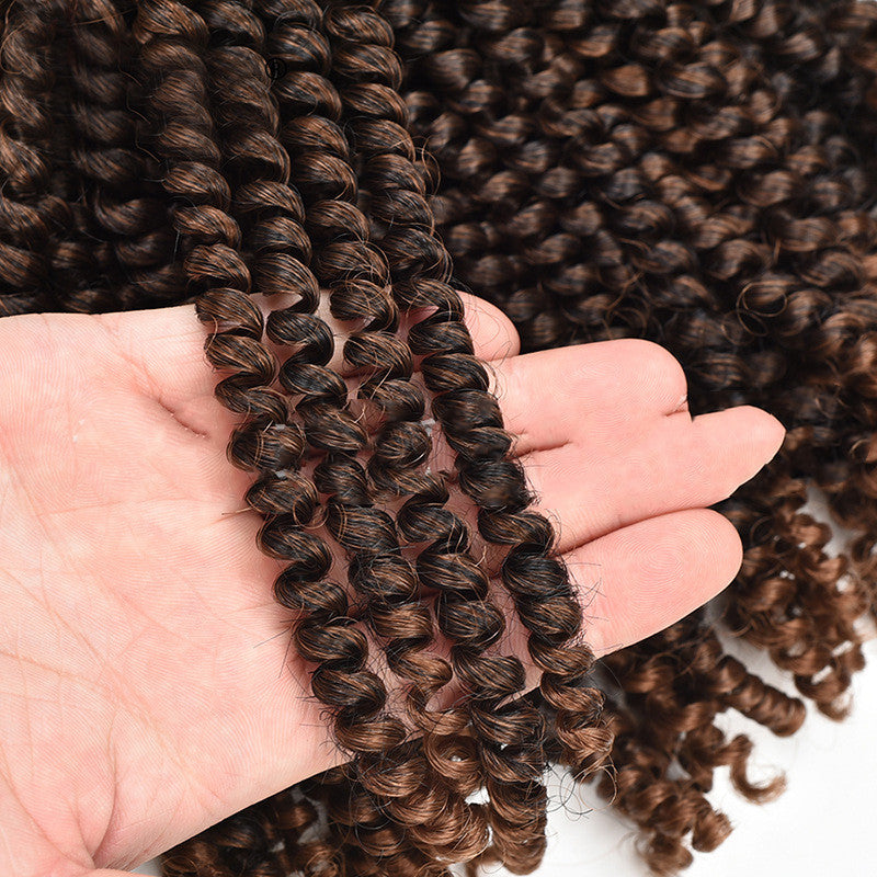Chemical fiber wig small spring roll